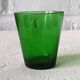 4 glasses 15 cl retro emerald green tempered glass france
