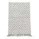 Small Moroccan rug with white diamonds.