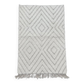 Petit tapis Marocain à losanges blancs