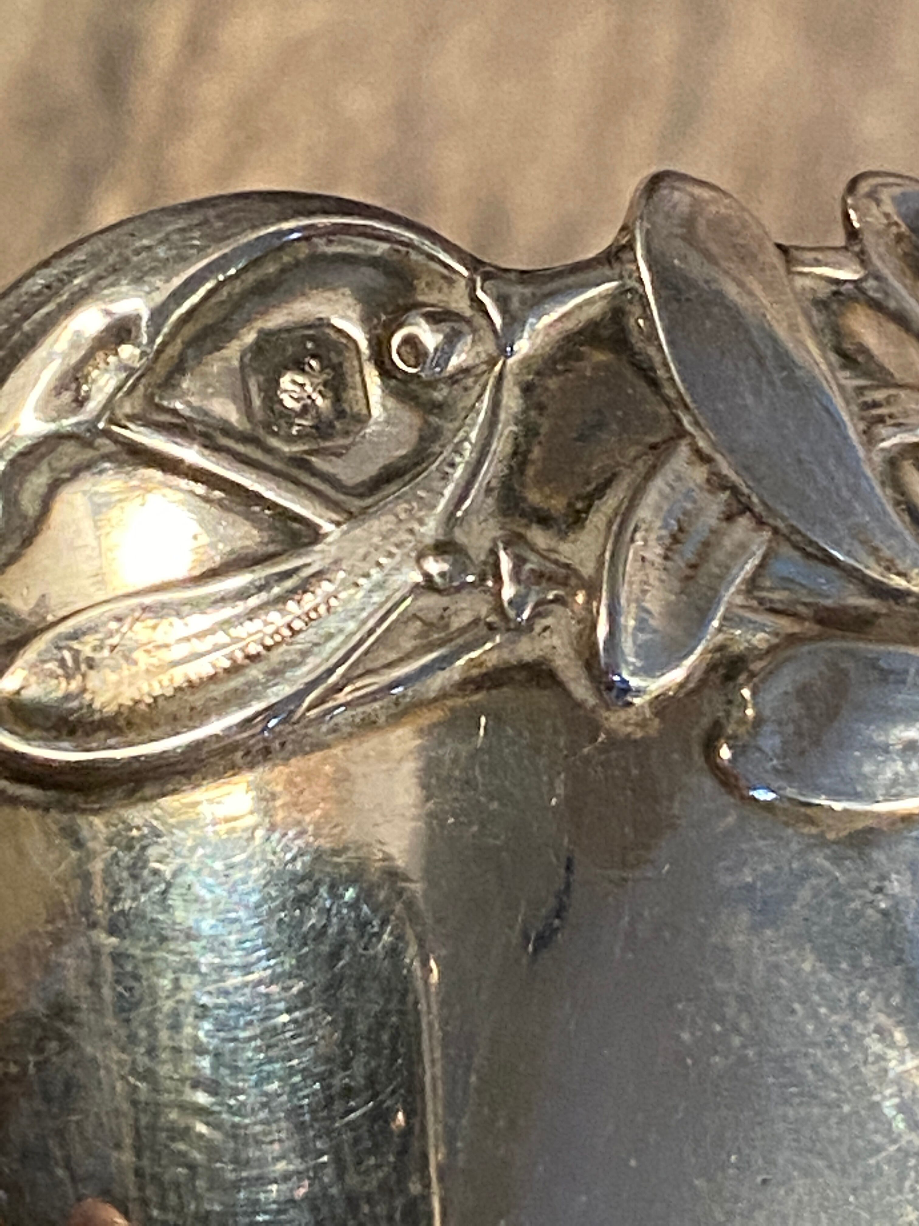 Art Nouveau solid silver shell