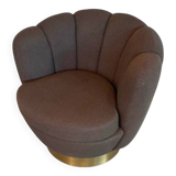 Fauteuil Marron et Or