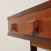 Small vintage table with drawers, teak veneer, 1960s.
