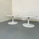 2 White Paulin Artifort Side tables for Regis