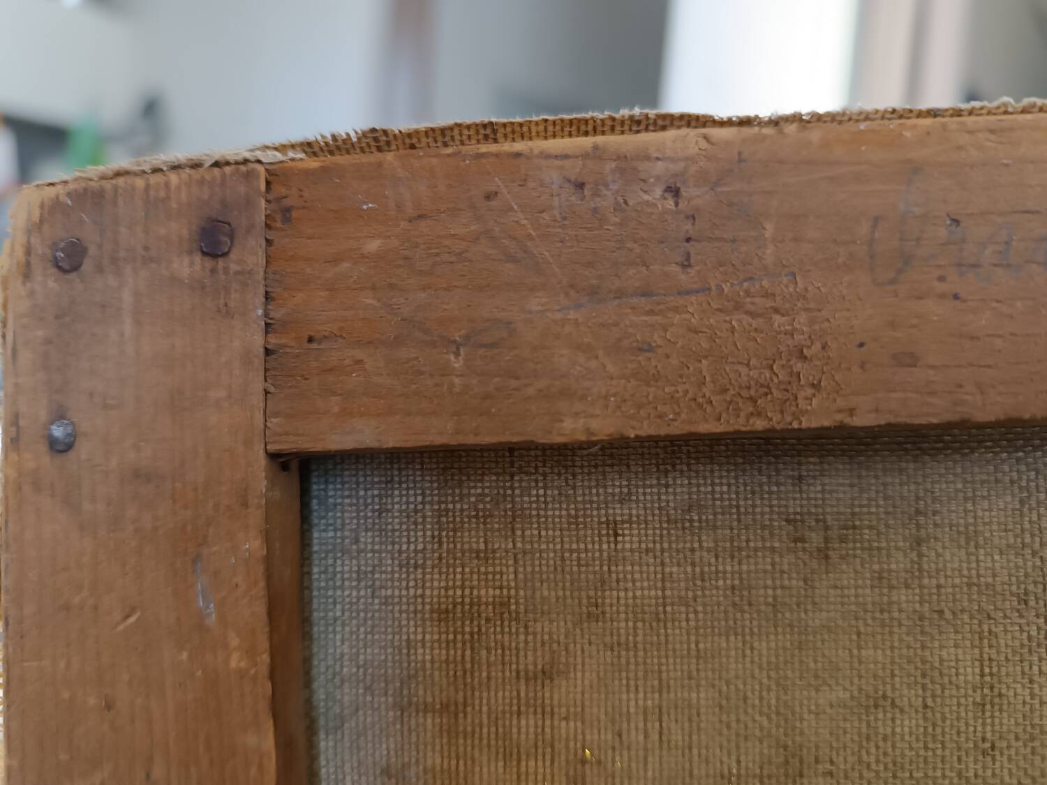 Oil painting on canvas of the courtyard of the pasha's mosque in Oran 1948