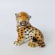 Porcelain leopard statuette, Ronzan, Italy, 1950s