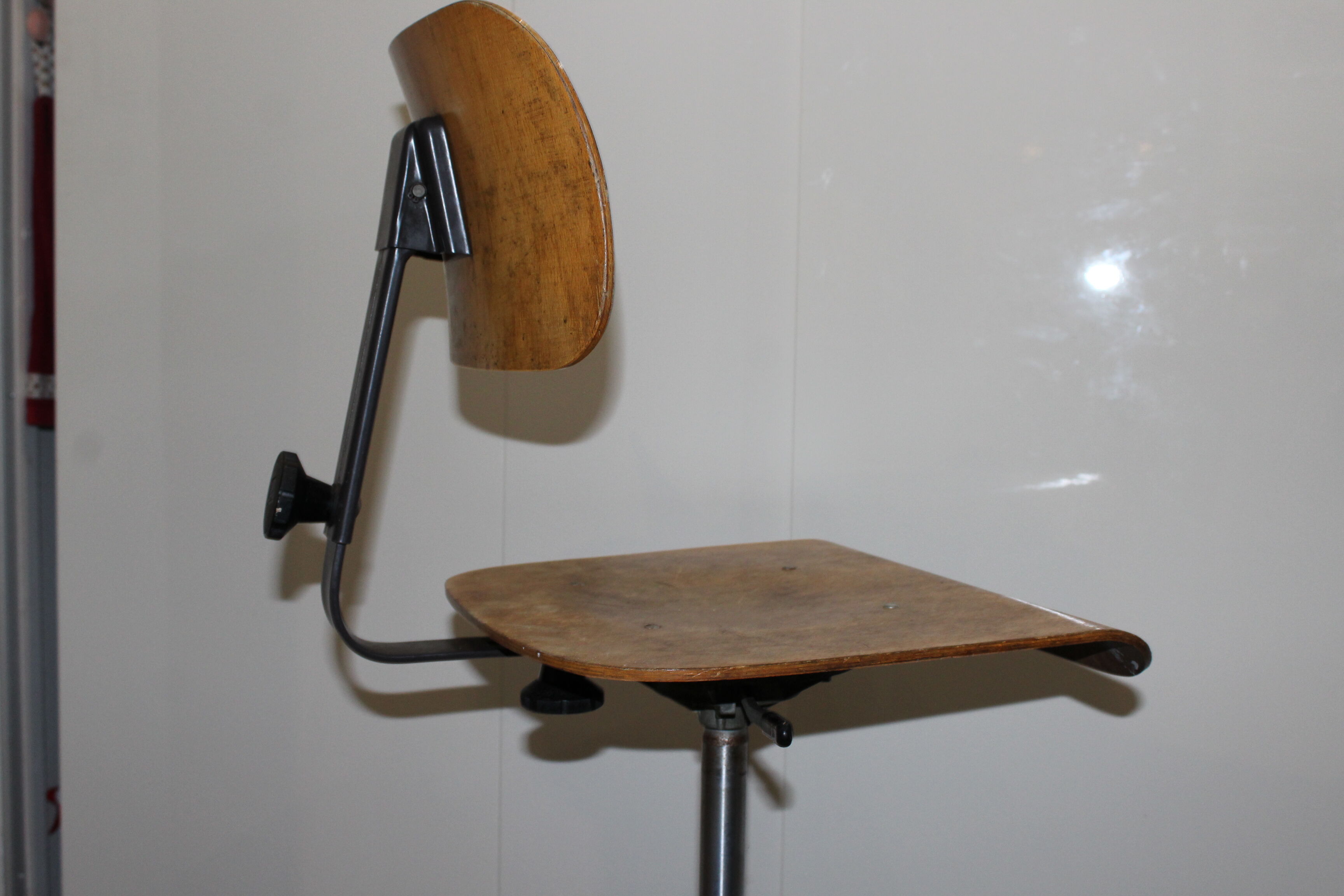 Old office, workshop, industrial chair with wheels