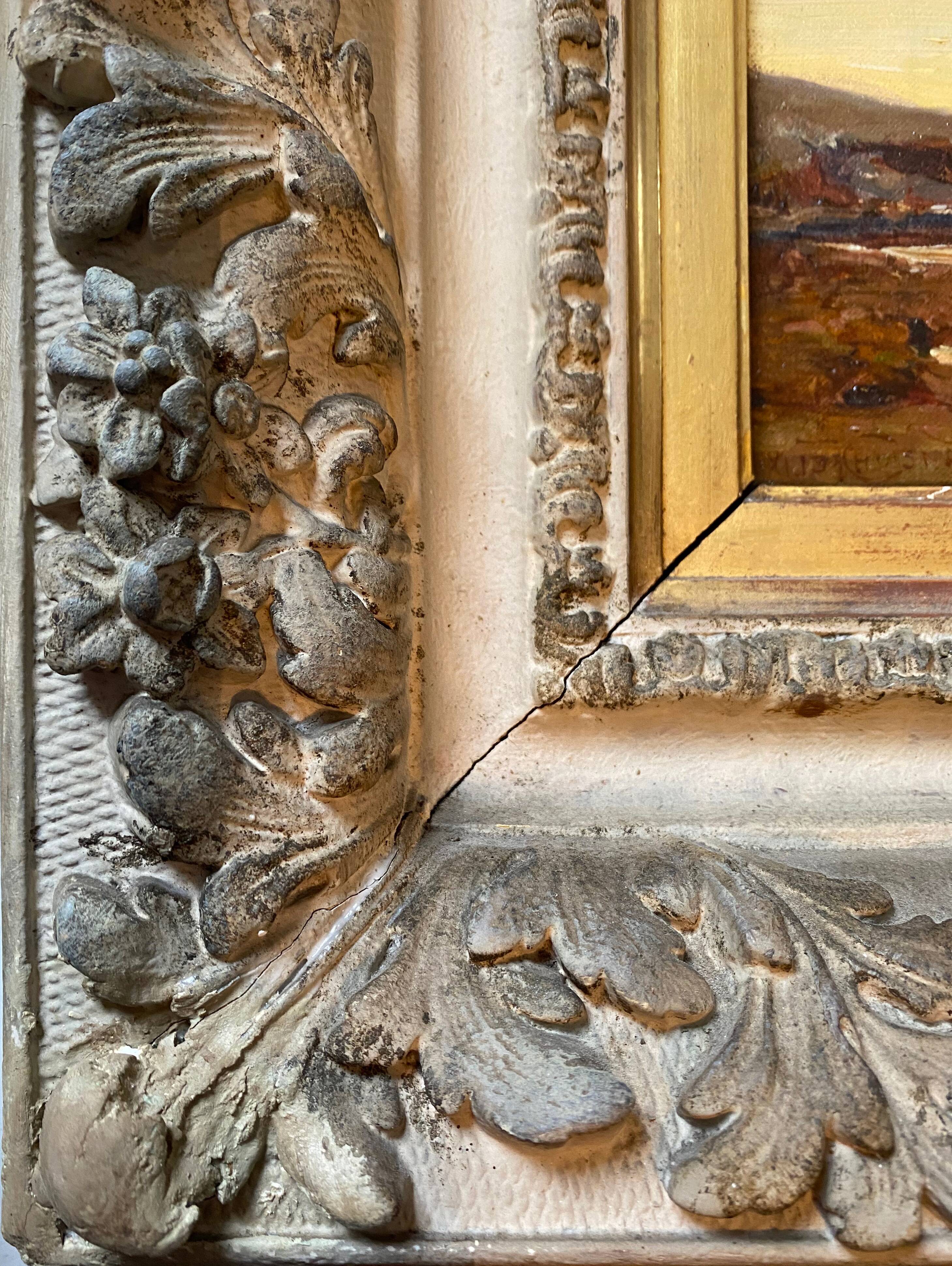 Painting "Bay in Brittany, Trezguen" Felix Choisnard 1846 / 1924 Impressionist