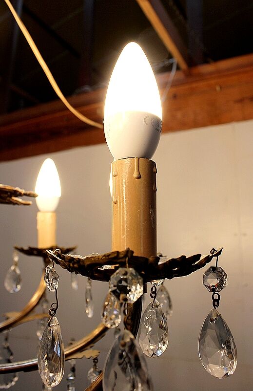 Crystal chandelier mid 20th