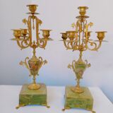 Deux bougeoires onyx