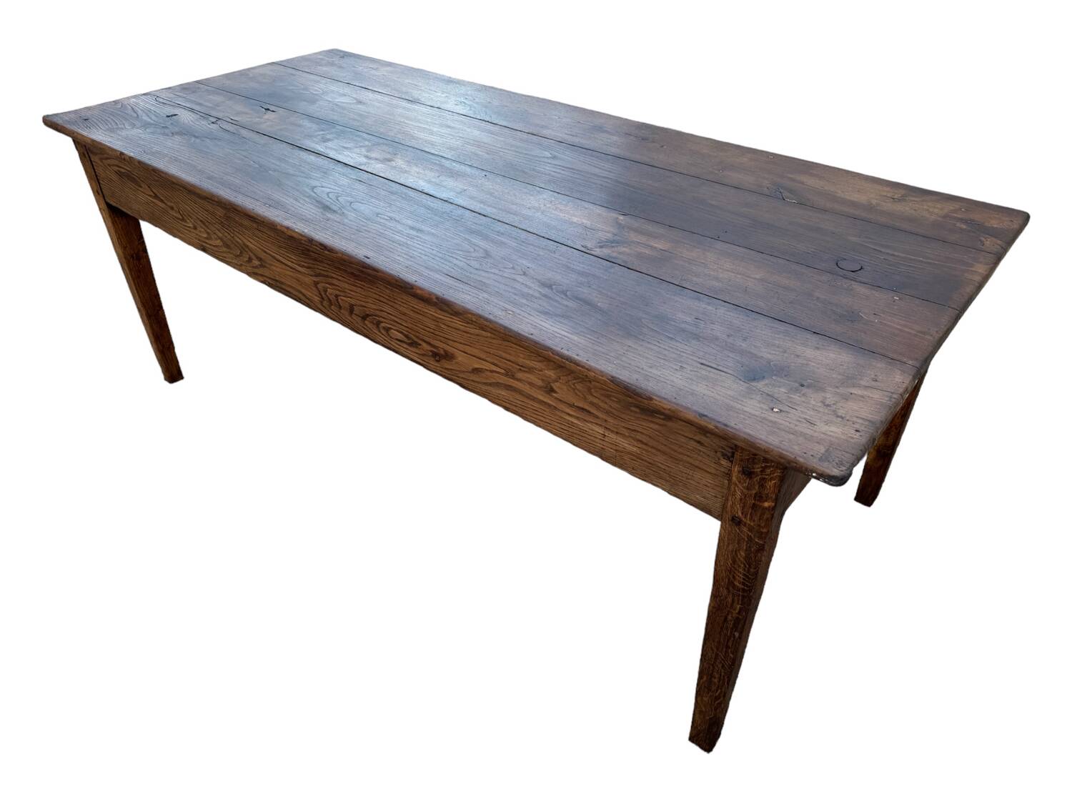 Oak farm table with 2 drawers 19'S