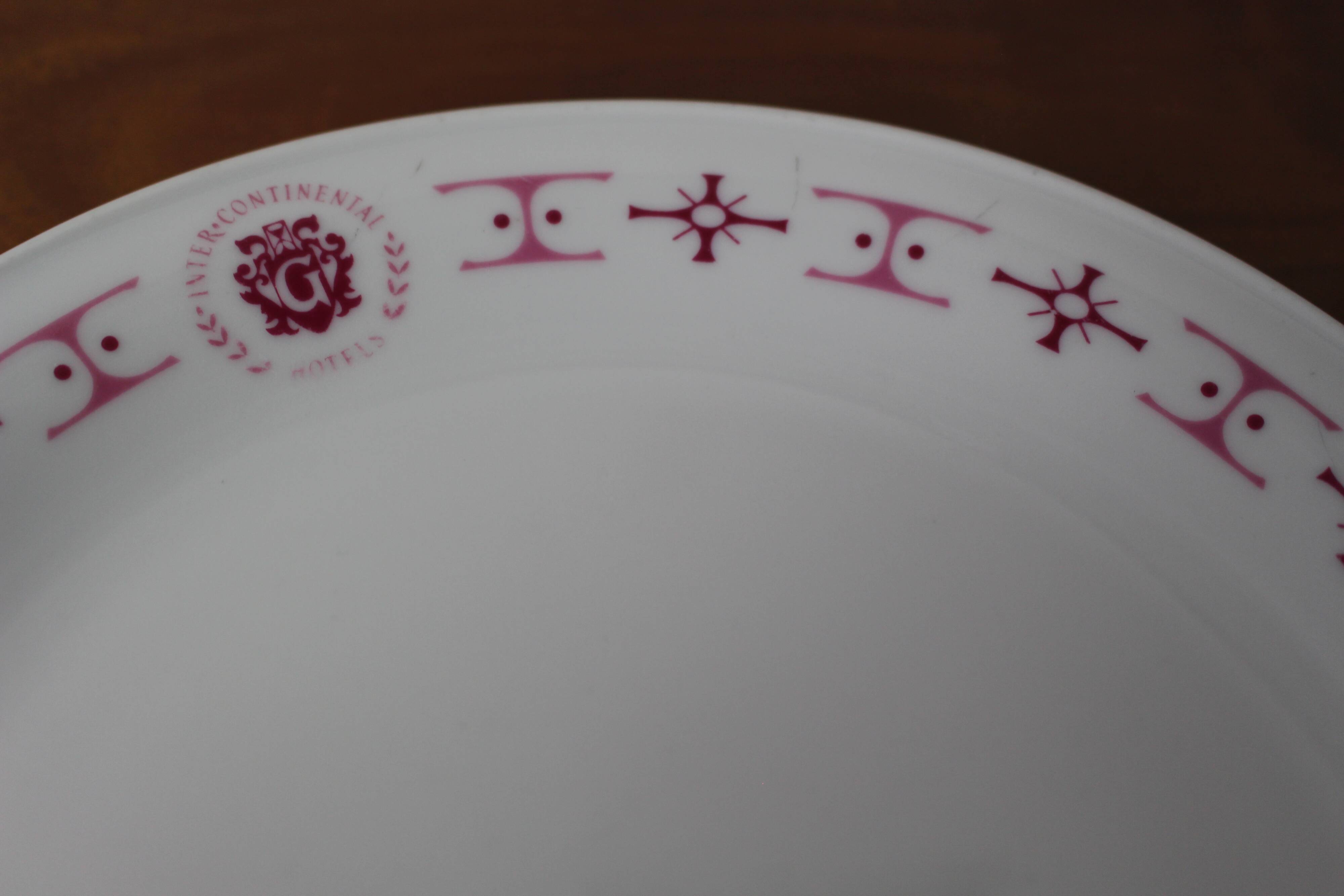 6 dessert plates "Intercontinental Hotels"