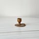 Atypical brown ceramic candle holder