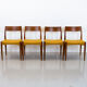 Danish teak model 175 set of 4 dining chairs by Mogens Kold, 1960s