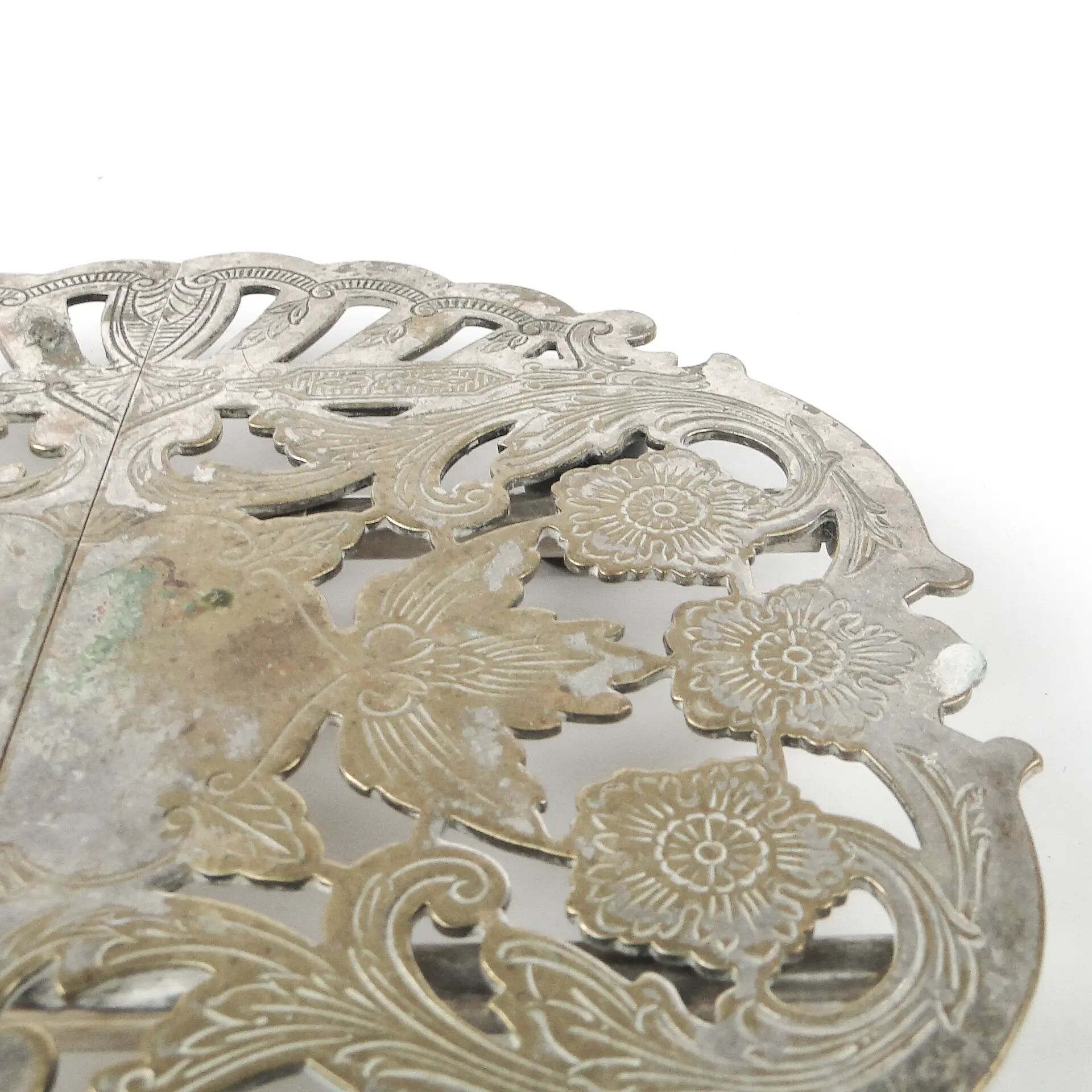 Rococo  tray, silver-plated brass, Denmark, 1960s