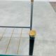 Coffee table 50s glass metal brass sofa tip