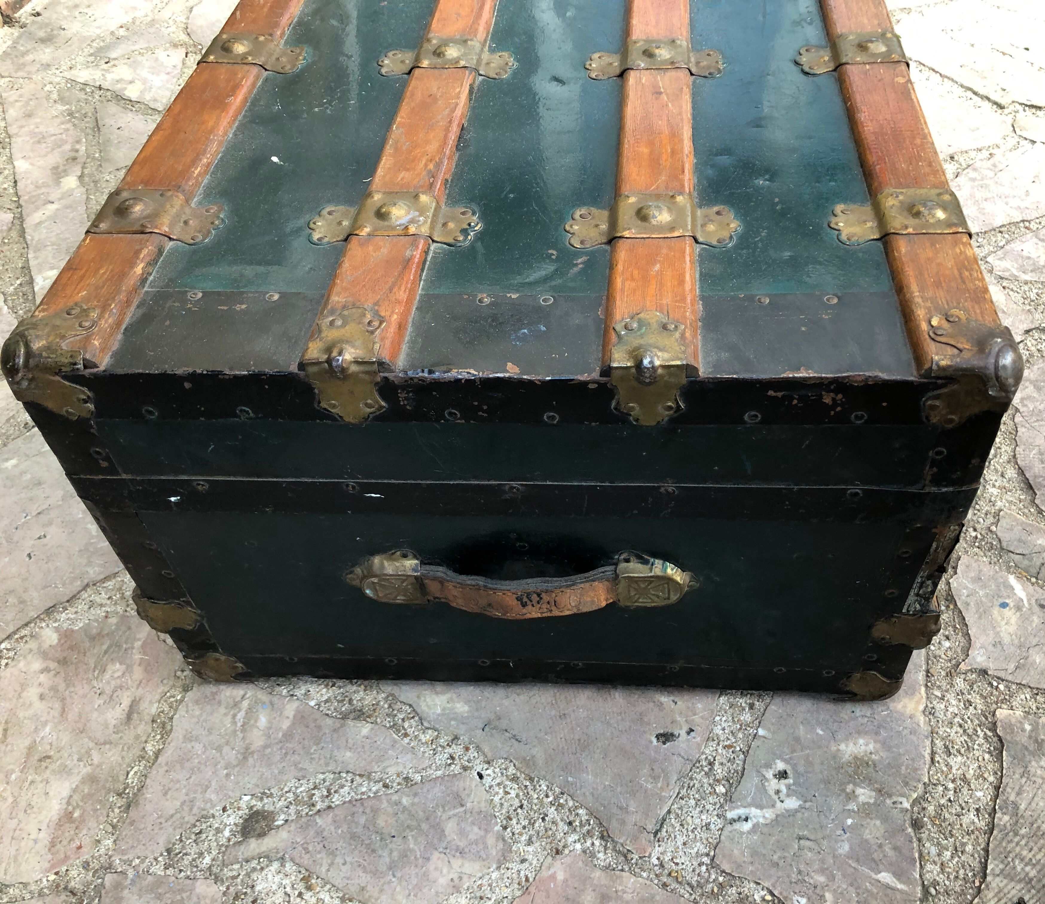 Metal and wood trunk