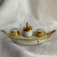 Serviteur sel poivre gondole en porcelaine