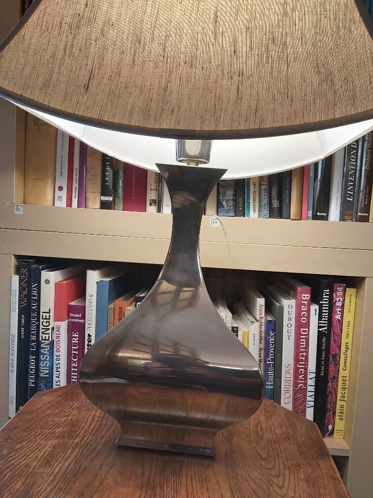 70s stainless steel lamp design