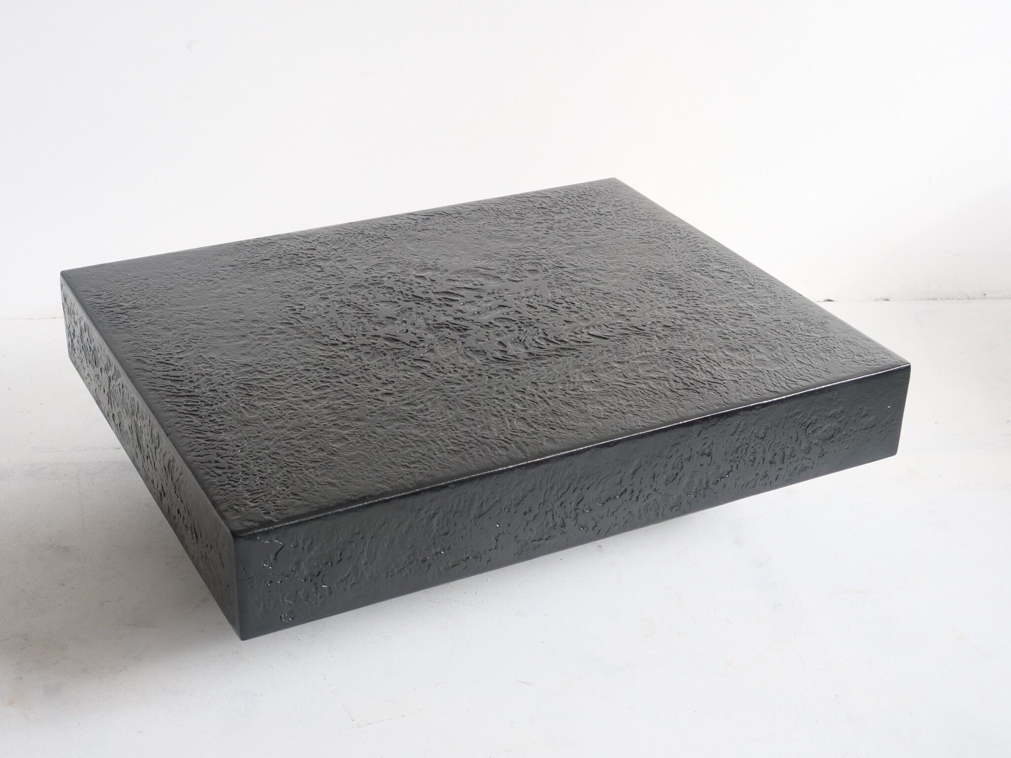 Black brutalist coffee table