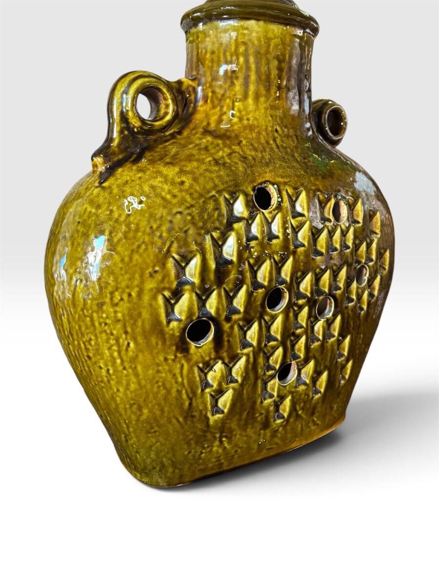 Large Ceramic Lamp Fat Lava (1960s-1970s)