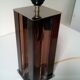 Designer lamp in smoked plexiglass and chromed metal 1970