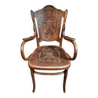 Jacob & Josef Kohn antique armchair, Vienna, circa 1900