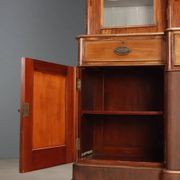 Antique mahogany library with glass and leather, United Kingdom 1800s