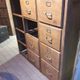 Former furniture of notary in oak 12 drawers 1930