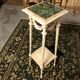 Old wooden harness antique patina and green stone