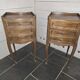 Pair of Louis XV style bedside tables in oak