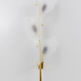 J.T. Kalmar Two Pairs of Large Floral Wall Sconces Auguri in Brass, Austria, 1950s