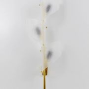 J.T. Kalmar Two Pairs of Large Floral Wall Sconces Auguri in Brass, Austria, 1950s