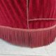1960s, Danish 3-seater "Banan" sofa, original cherry-red furniture velour.