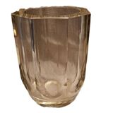 Daum Nancy - Cylindrical Vase, Citrine Colour, Circa 1930