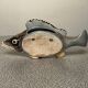 Porcelain fish bouquet holder or letter holder, Vallauris style, vintage 50s