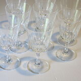 8 glasses with semi-crystal stems
