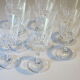8 glasses with semi-crystal stems