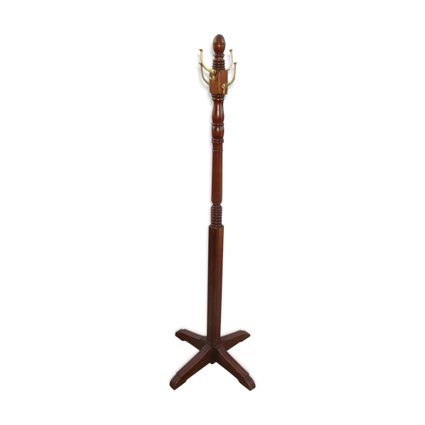 Porte manteaux dit ''Perroquet'' en acajou et bronze vers 1950