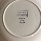 Assiettes creuses en Gien, création Primefleur, motif Caroline