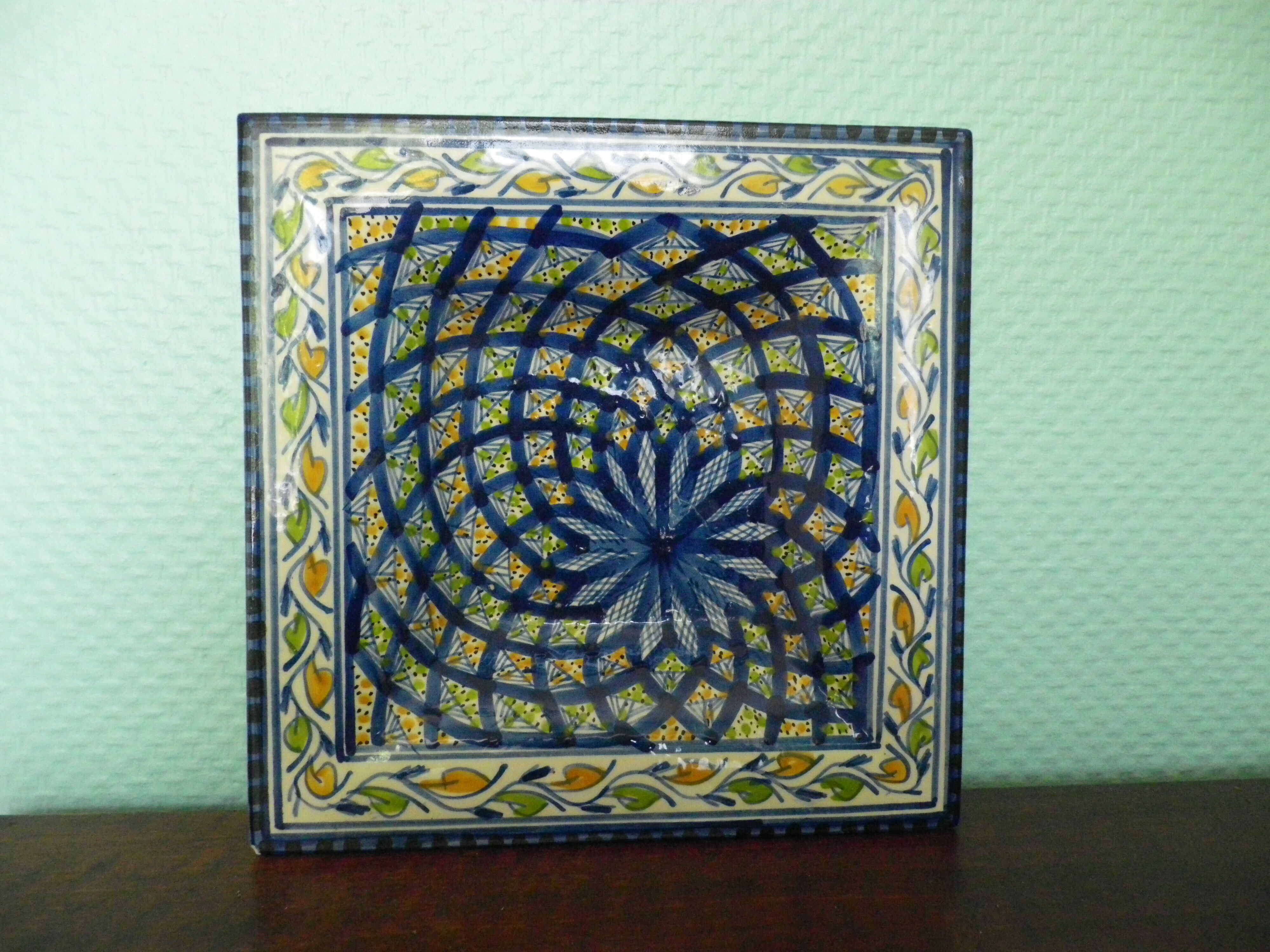 Cendrier en céramique émaillée fait main