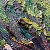 HST painting "Sunny landscape and wooded village" by Marcel GAULT (1899-1989)