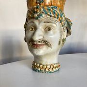 Vase céramique italienne Caltagirone Sicile 1960