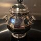 Silver metal tea service