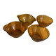 Vintage set of 4 amber brown Duralex bowls and véréco.