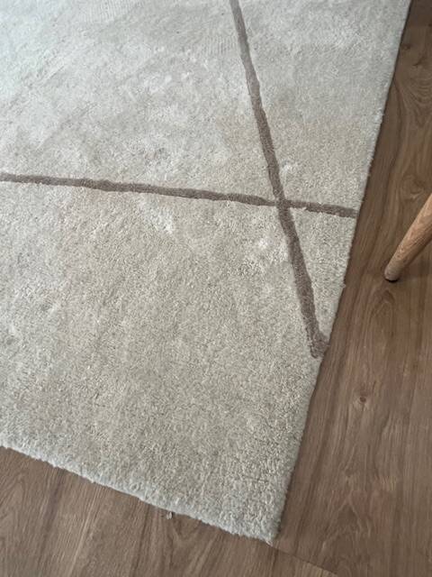Swedish rug. hand knotted wool, layered design 2010