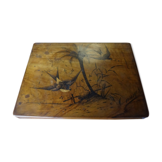 Poker mother-of-pearl chip rose box