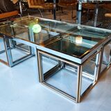 Vintage coffee table with 4 nesting tables