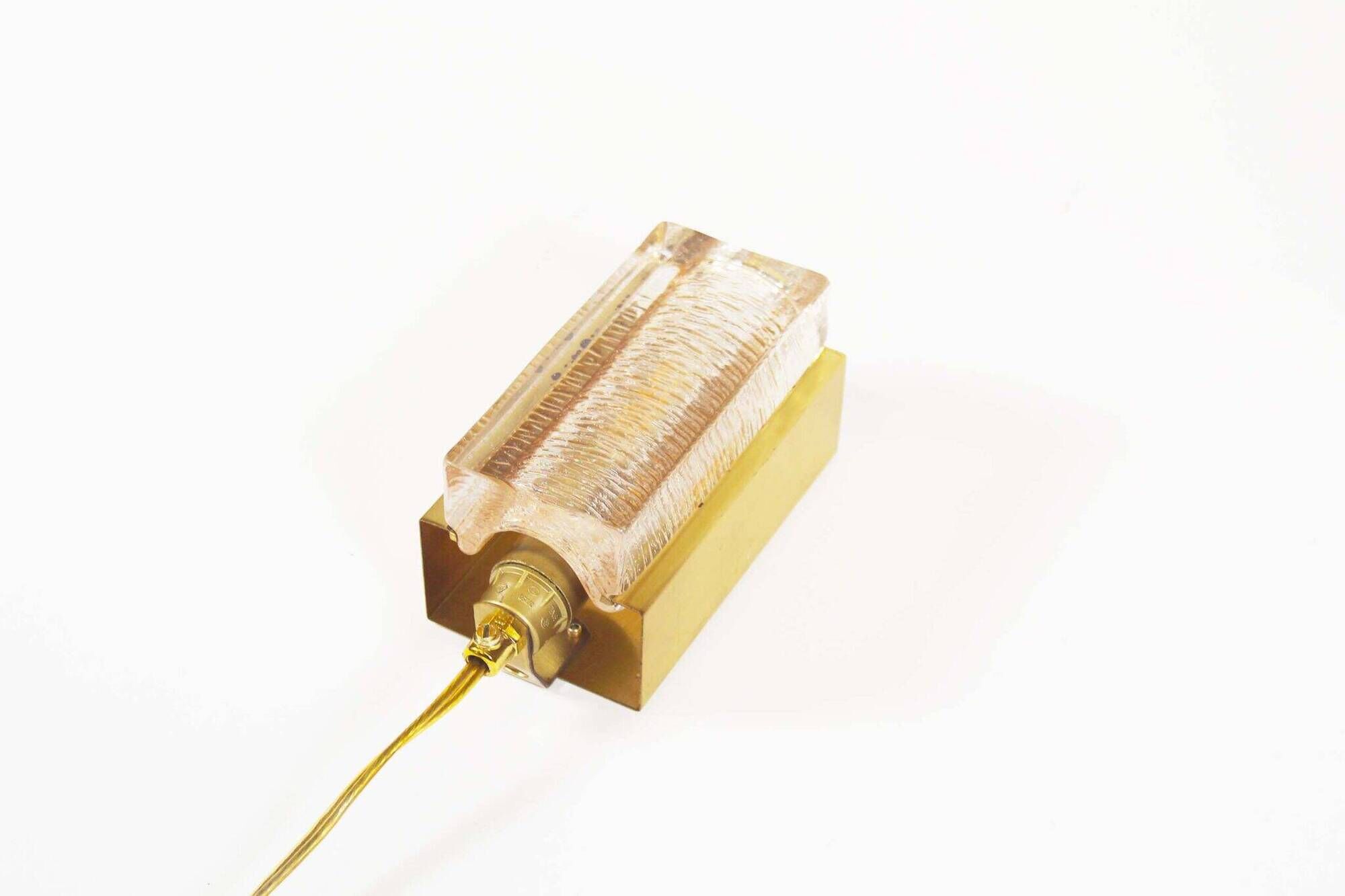 Brass & clear  glass wall light by Vitrika – Model Atlactic
