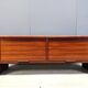Rosewood Credenza With Vertical Tambour Doors by Dyrlund, 1960s