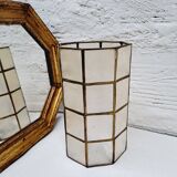 Mother-of-pearl and brass lampshade